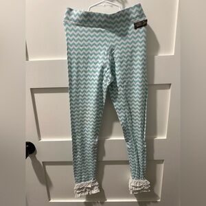 Matilda Jane blue chevron Leggings size 12